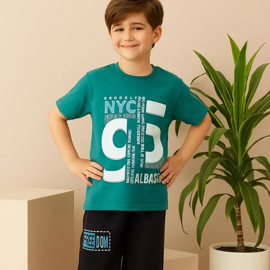 تیشرت شلوارک پسرانه 55و60