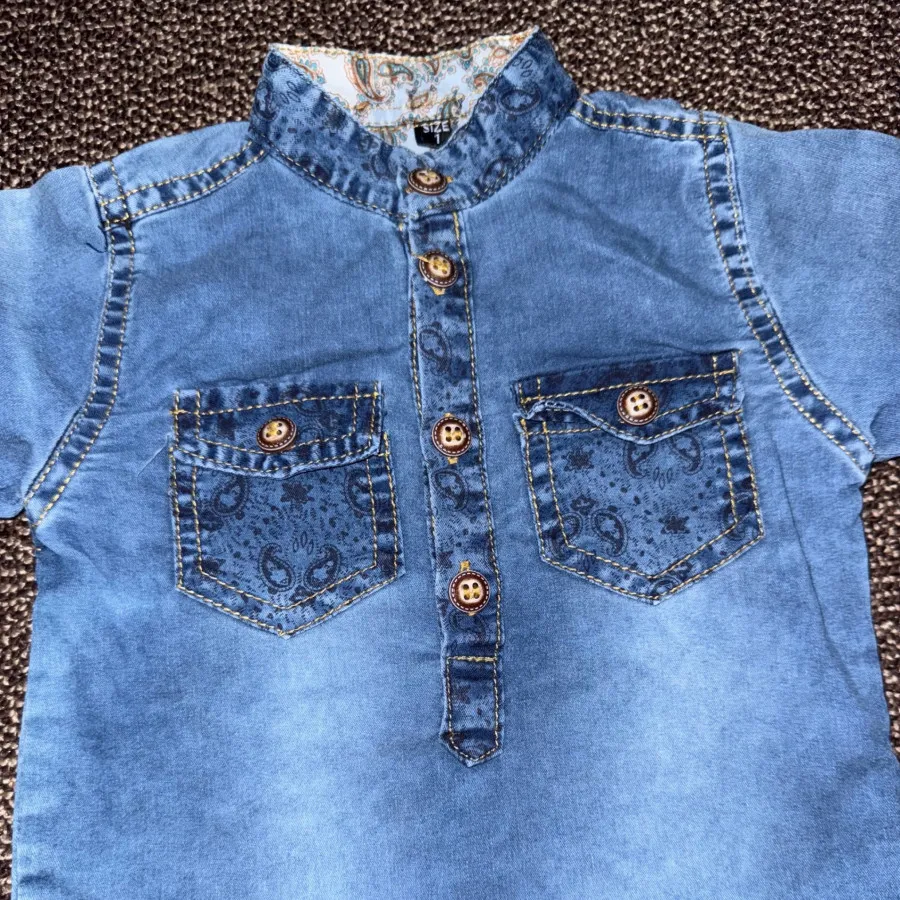 پیراهن جین نوزادی