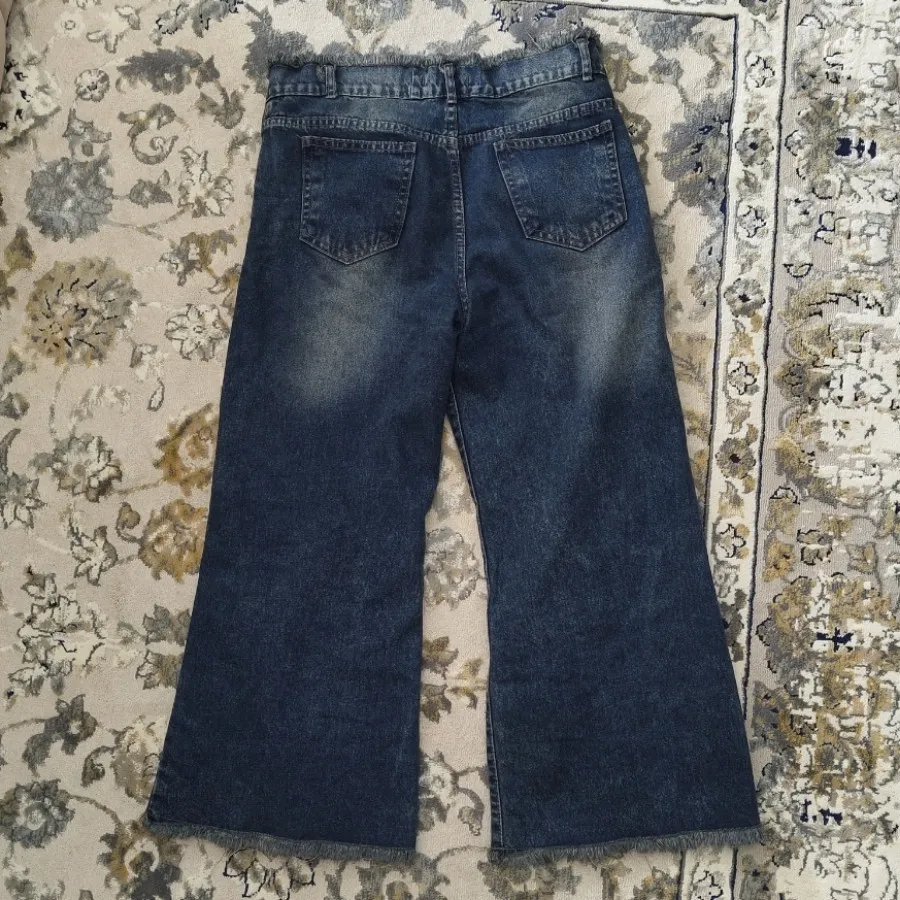 شلوار جین واید لگ یا شافل