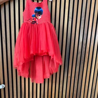 پیراهن دخترانه کفشدوزکی