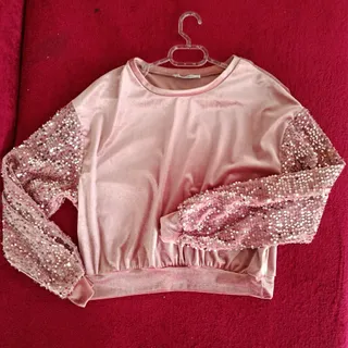 بلوز مخمل مجلسی پولکی