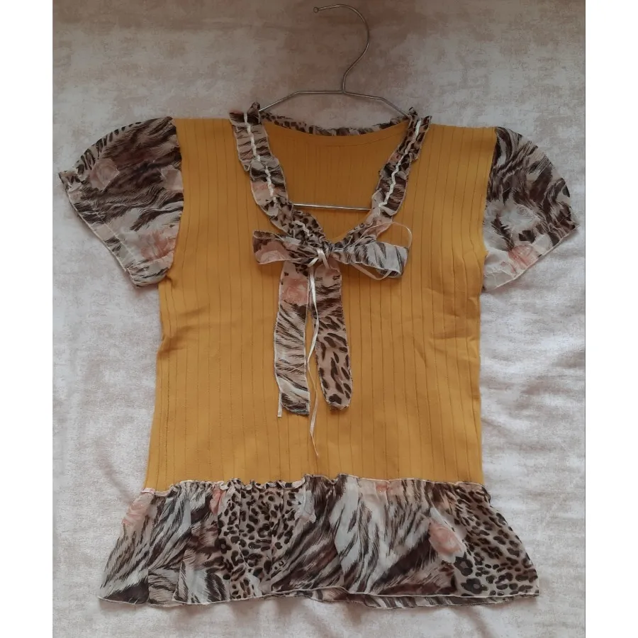 تیشرت بافت استین حریر