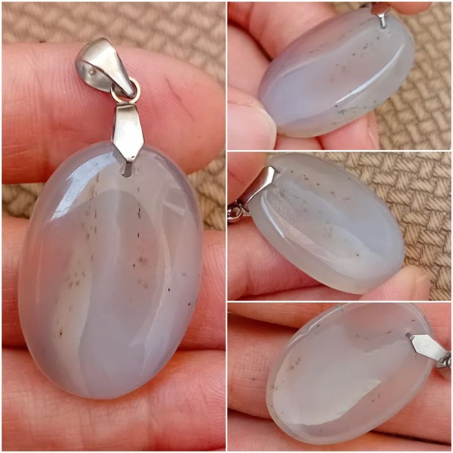 آویز عقیق شیری شجر دار زی