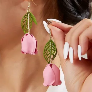 گوشواره آویز لاله