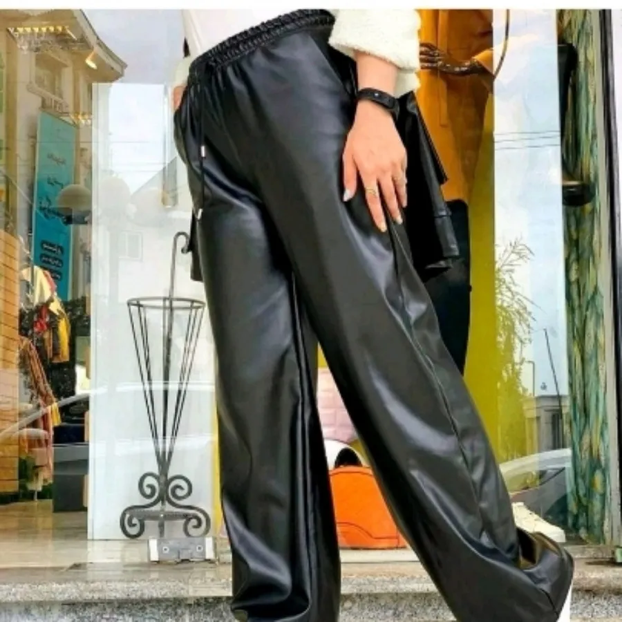 شلوار بگ چرم نو