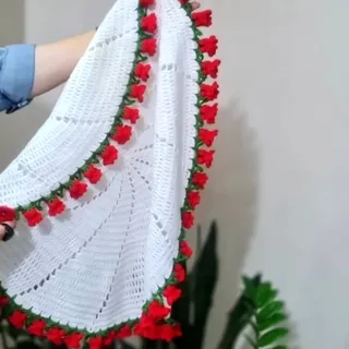 رومیزی گل انار