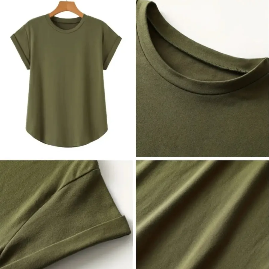 تیشرت کتان سبز