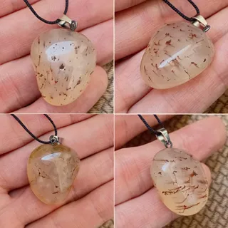 آویز عقیق  رتایلی عسلی