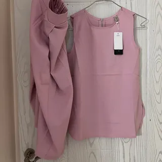 ست تاپ و شلوار صورتی چرک