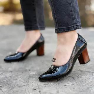 کفش پاشنه چوبی 5سانت