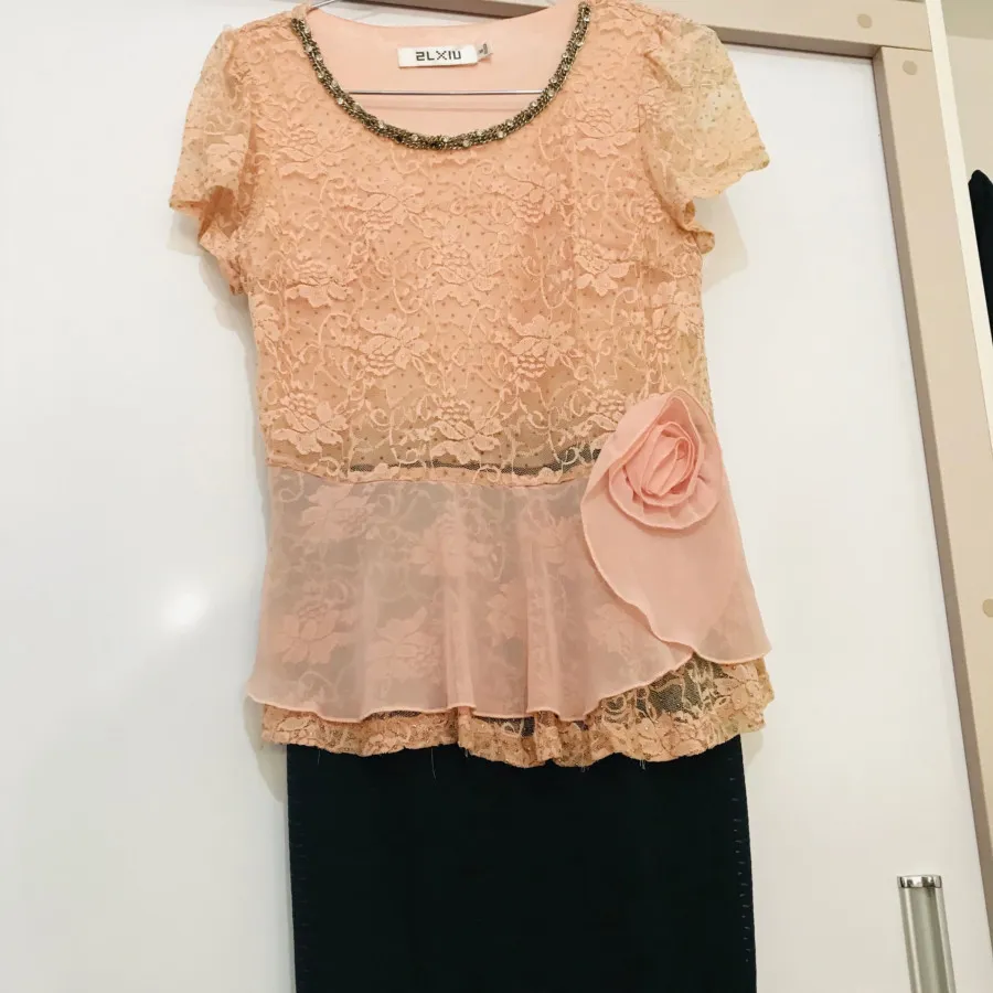 پیراهن گلبهی گیپور