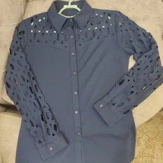 شومیز سرمه ای