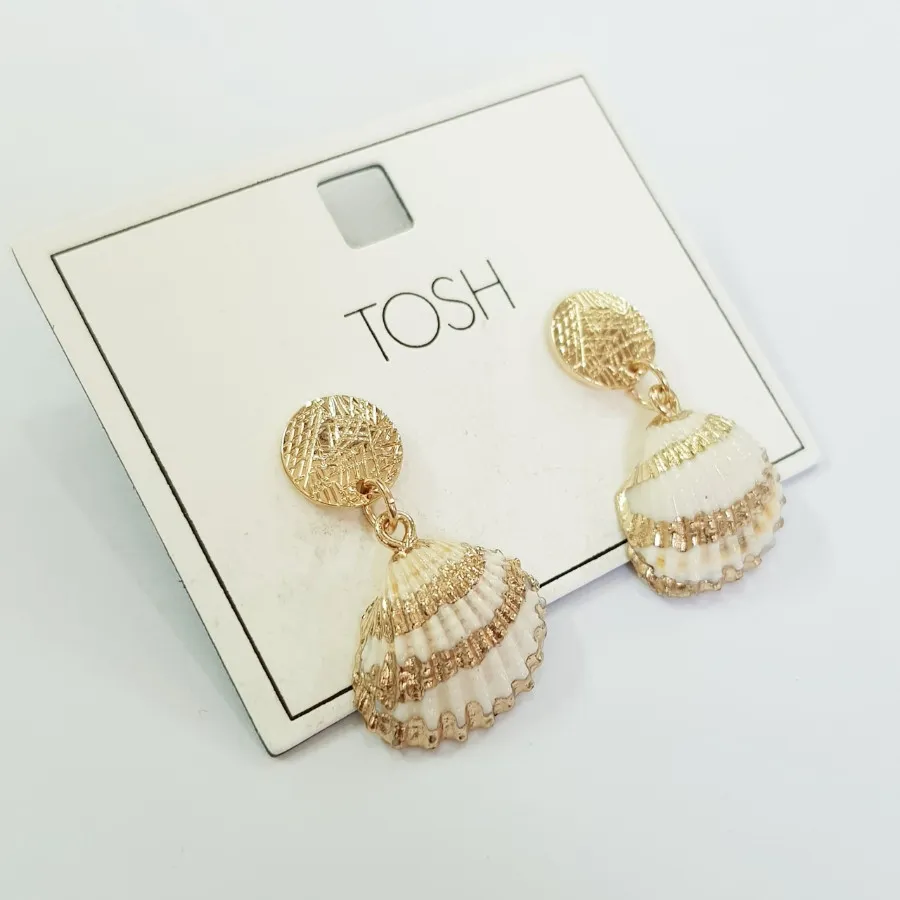 گوشواره طلایی صدف TOSH