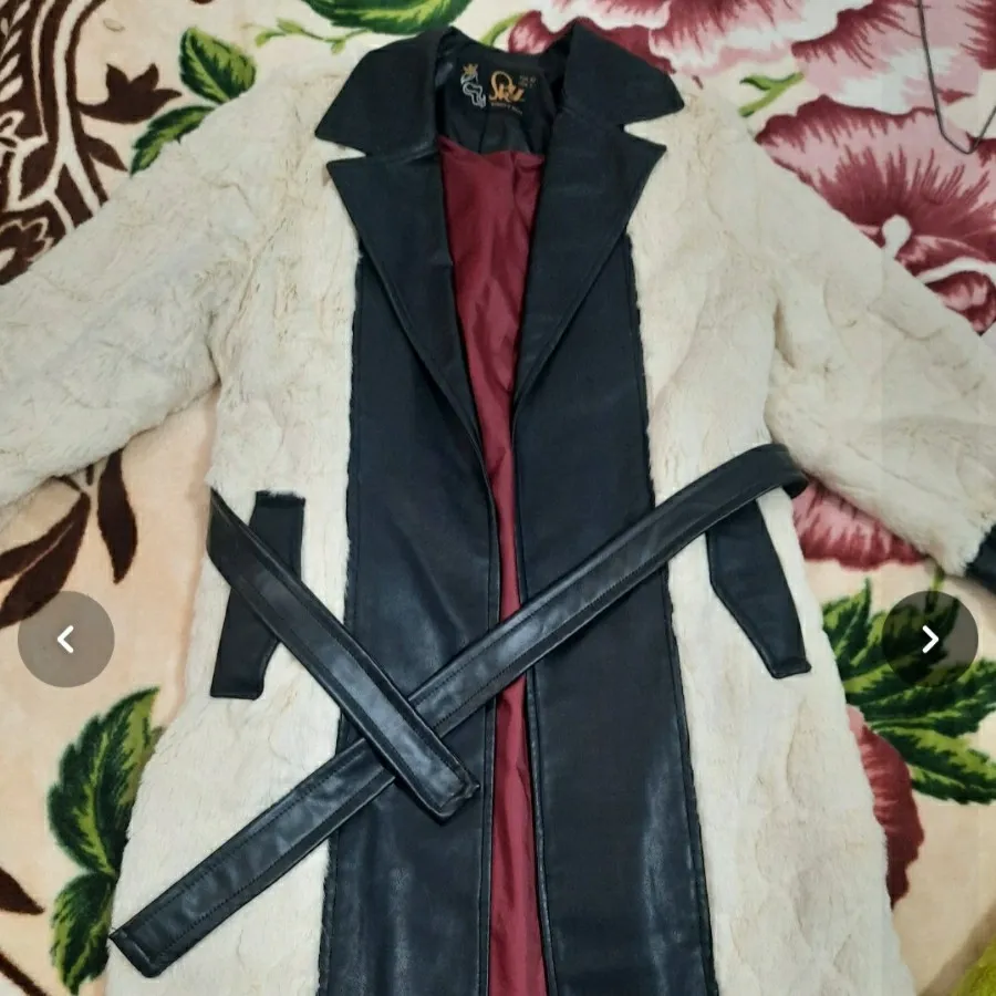 پالتو خز و چرم سفید