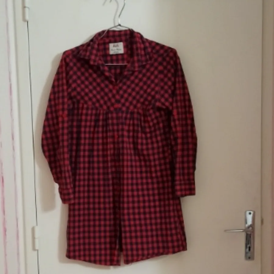 مانتو اسپرت چهارخونه نخی