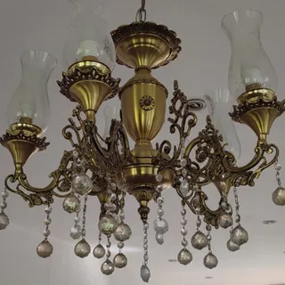 لوستر 5 شعله برنز