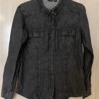 شومیز جین زغال‌سنگی