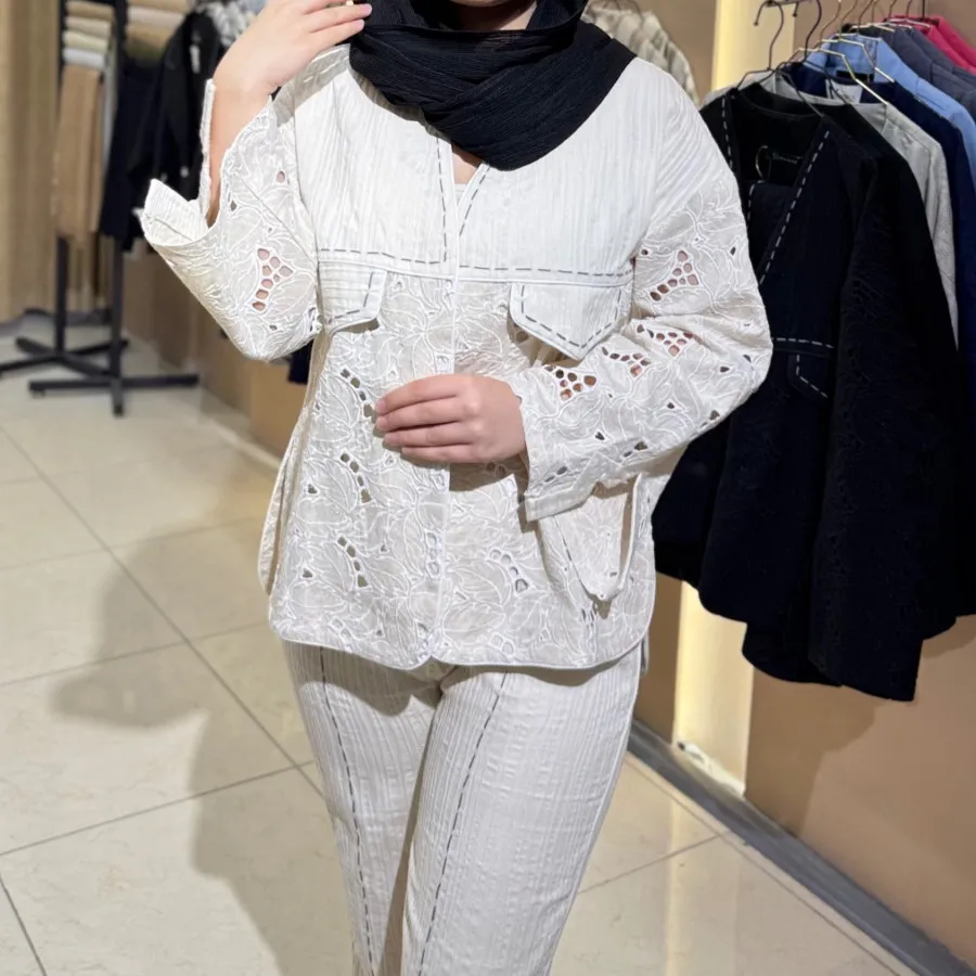 ست کت و شلوار کوک دوزی