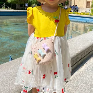 پیراهن دخترانه گیلاسی