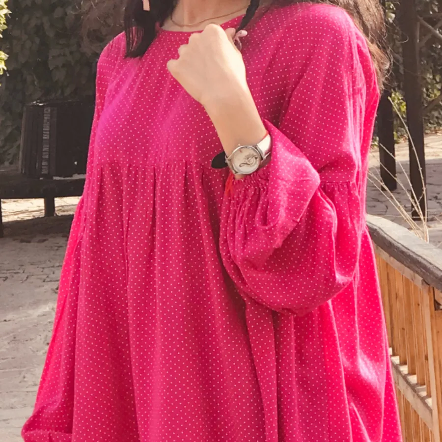 شومیز لینن صورتی