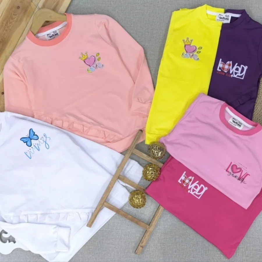 بلوز تک دخترانه پنبه اعلا