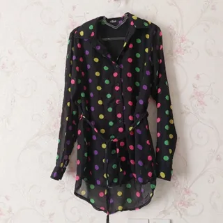 شومیز حریر خالخالی