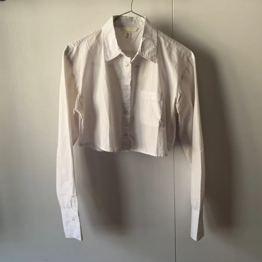 شومیز کراپ سفید H&M