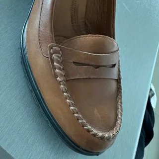 کفش چرم قهوه ای