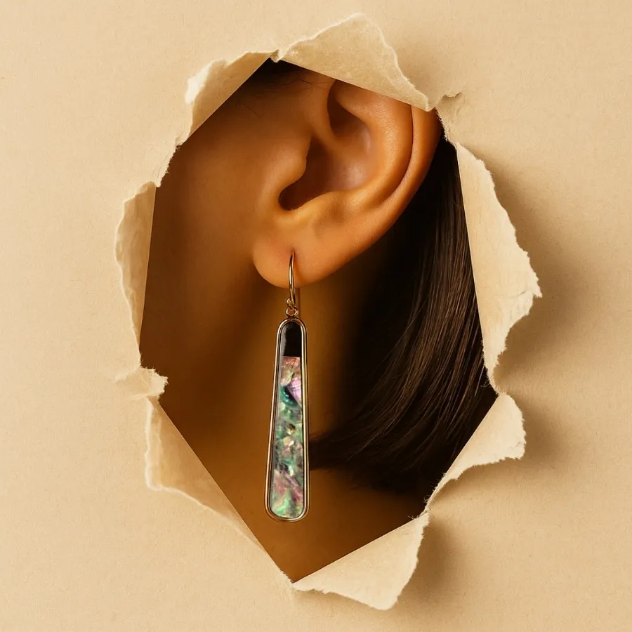 گوشواره صدفی هولوگرامی