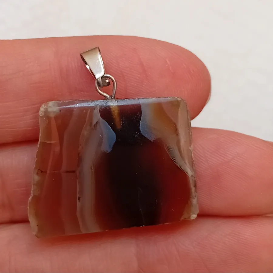 آویز عقیق سلیمانی مصور