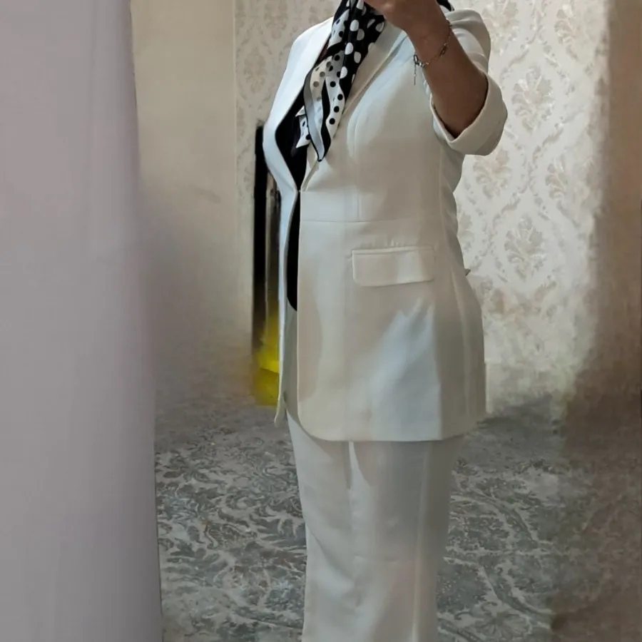 کت وشلوار سفید شاین مجلسی