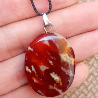 آویز سنگ عقیق شجر آتشی