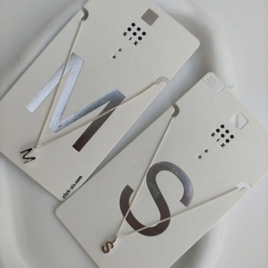 گردنبند آبکاری نقره S و M