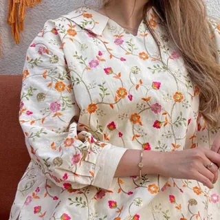 شومیز سوزندوزی و پولک دوز