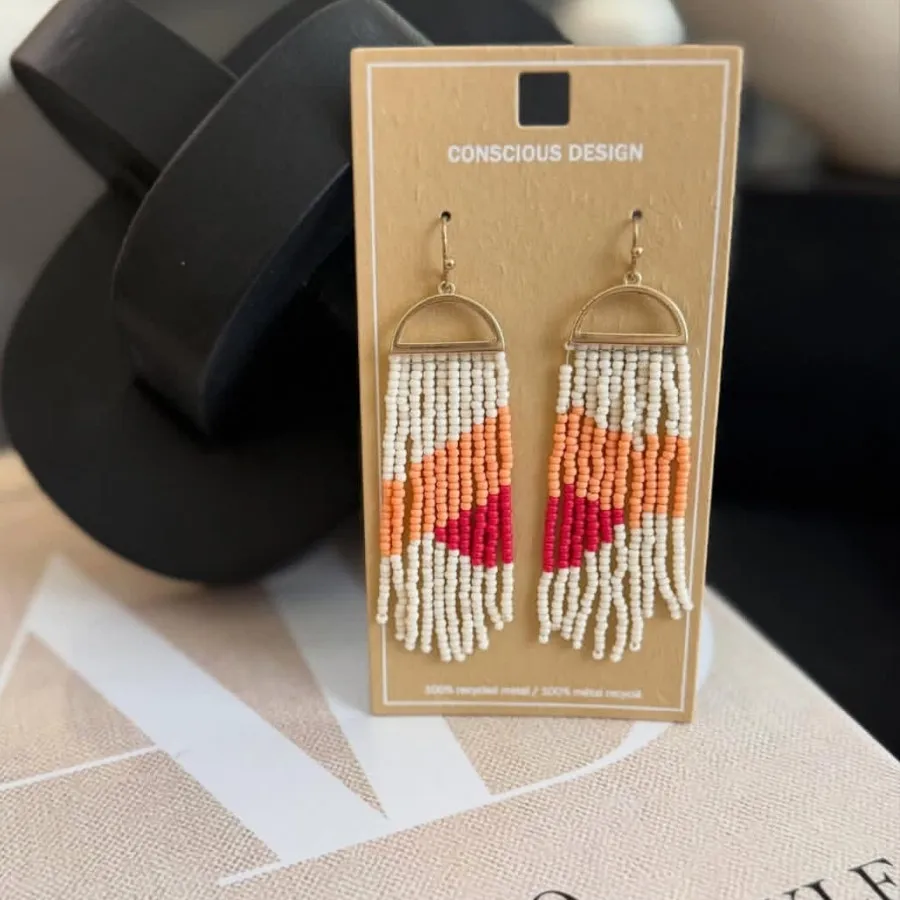 گوشواره پرده ای ریسه ای