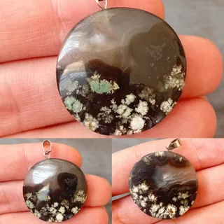 آویز عقیق شجر درشت گرد