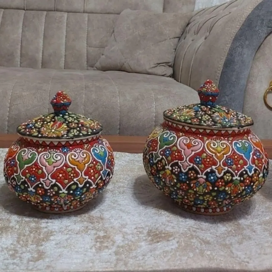 ظروف سفالی میناکاری