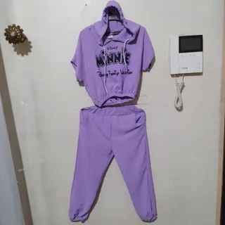 کراپ شلوار کرپ کشی کلاهی