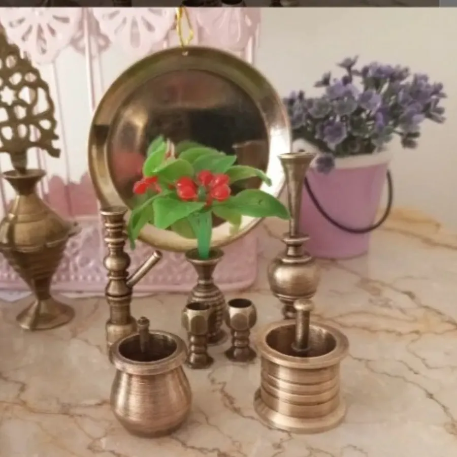 دکوری های ریز برنجی آنتیک