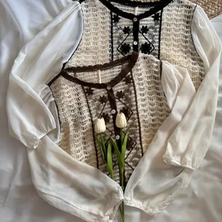 شومیز قلاب بافی