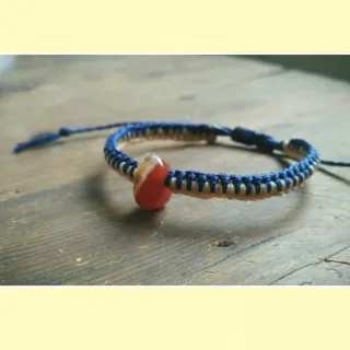 دستبند عقیق دو رنگ