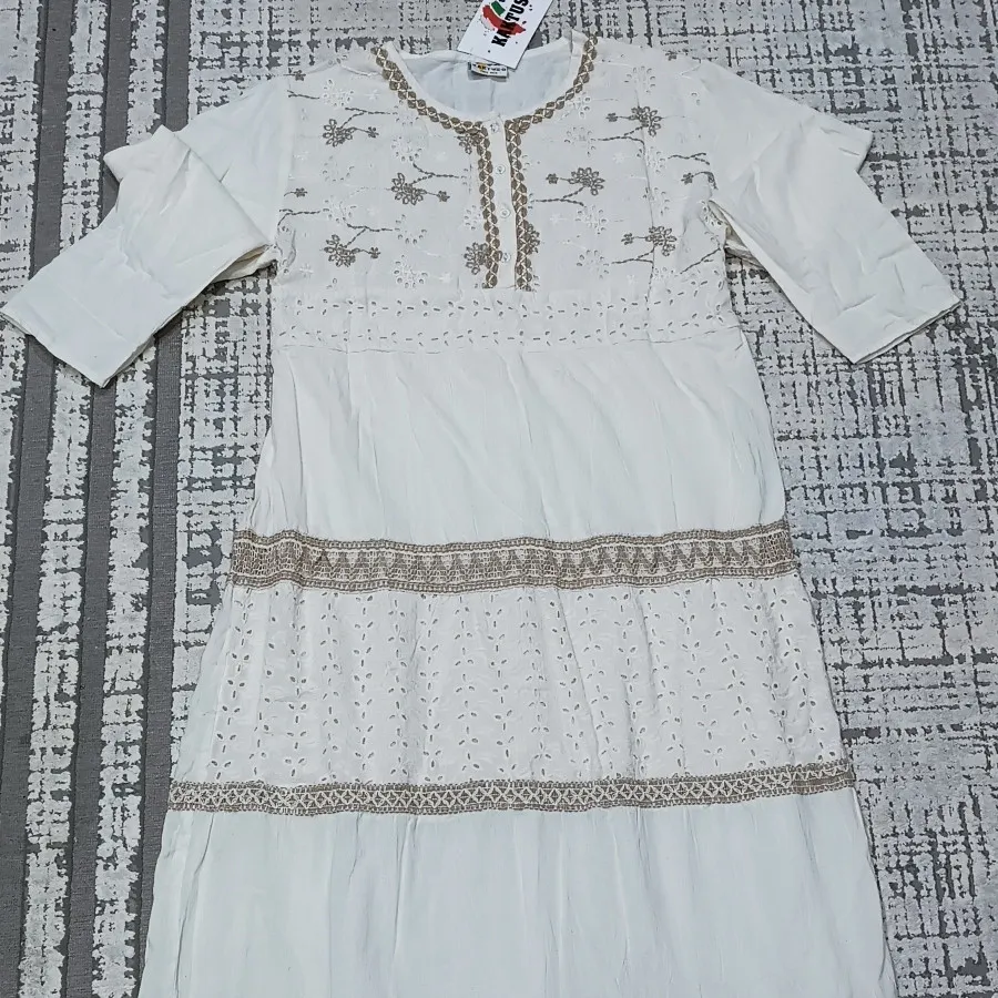 پیراهن ساحلی خامه دوزی