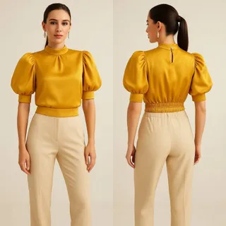 شومیز خردلی