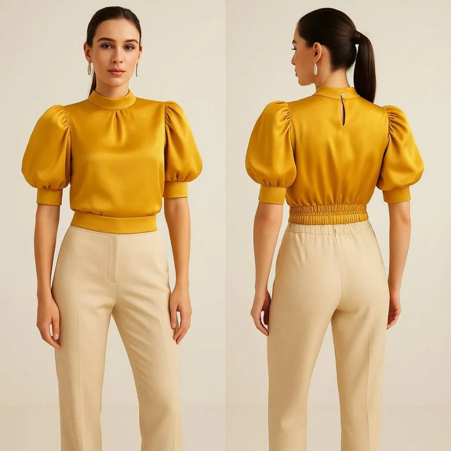 شومیز خردلی