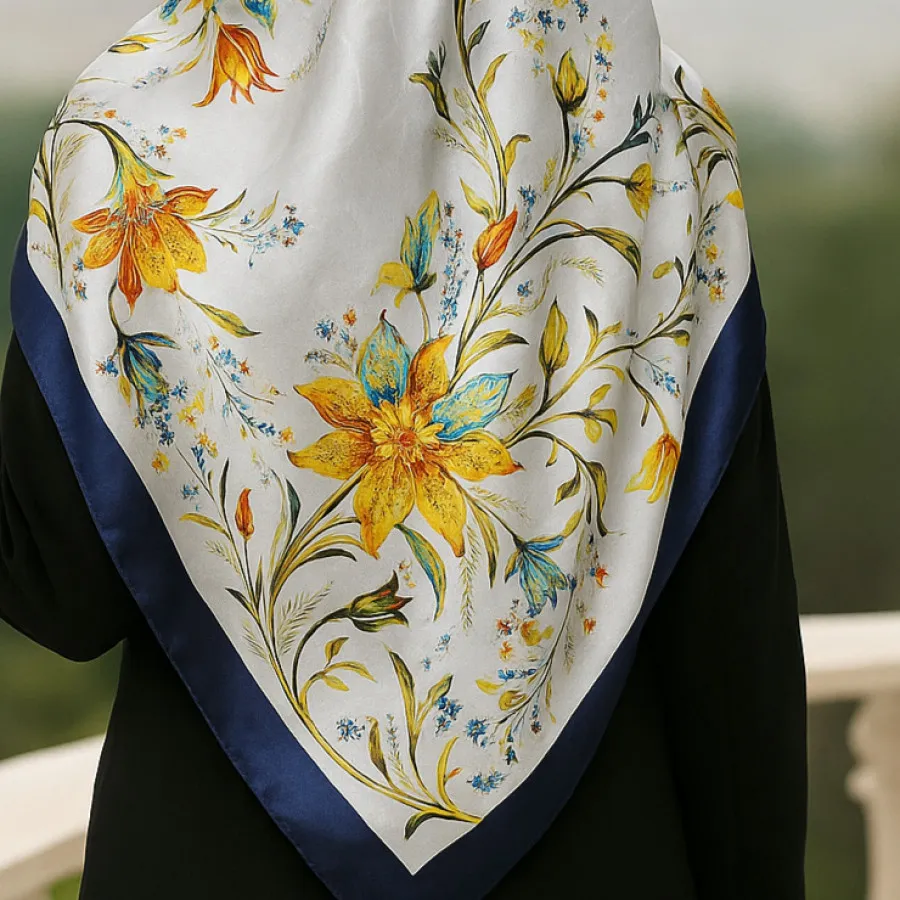 روسری ساتن ابعاد90*90