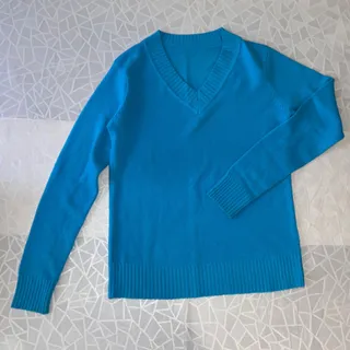 بلوز بافت آبی فیروزه ای