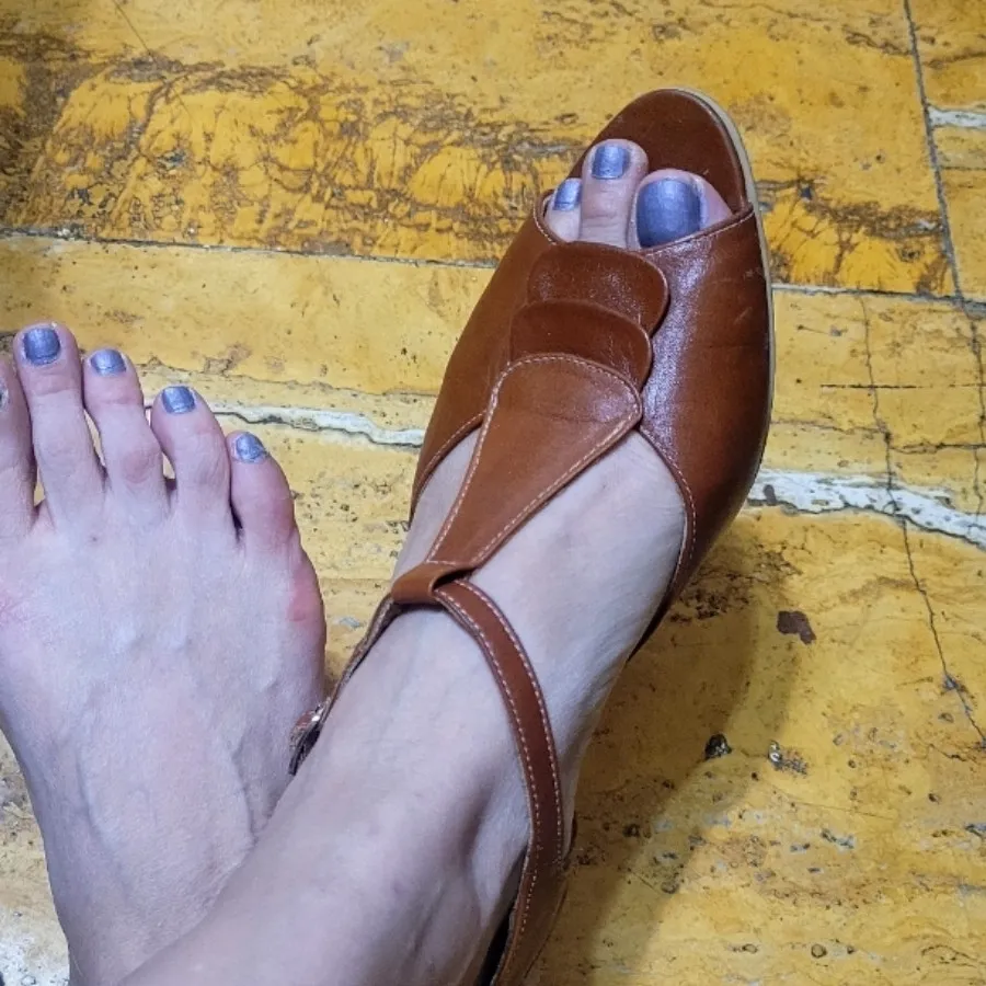 کفش چرم عسلی مجلسی