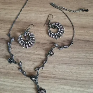 نیم ست گردنبند و گوشواره