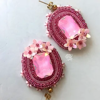 گوشواره جواهردوزی آبنباتی