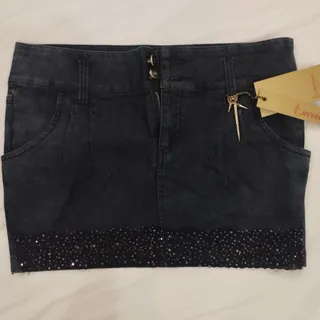 دامن جین ذغالی